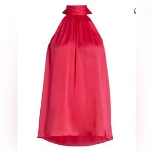 Zimmermann Pink 100% Silk Neck Tie Blouse Size 0 US 4 Small A101